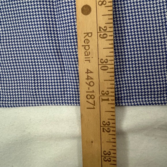 Suitsupply Mens Blue White Houndstooth Cotton Dress Shirt See Description - Picture 10 of 11